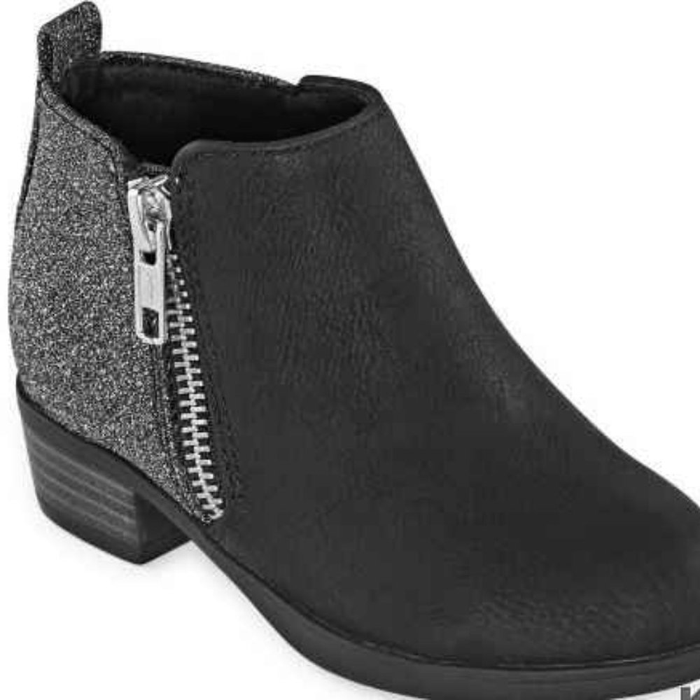 Okie Dokie Toddler Girls Black Heel Bootie